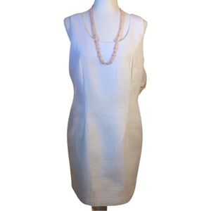 White Waffle Sleeveless Co Summer Dress Size 14